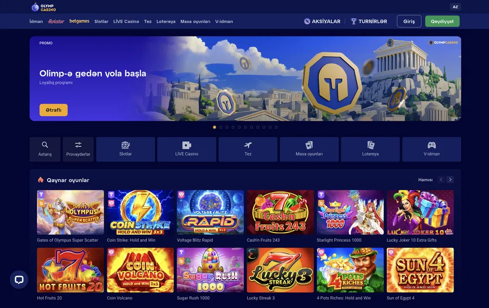 Olymp Casino üstünlükləri — Azərbaycanın ən yaxşı kazino!